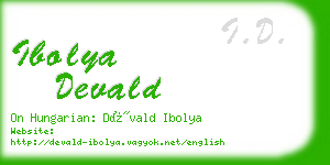 ibolya devald business card